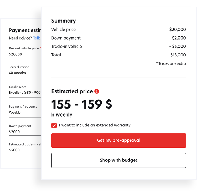 Image of the Automobile en Direct payment calculator