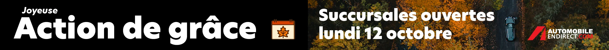 Horaire fête de l'Action de grâce