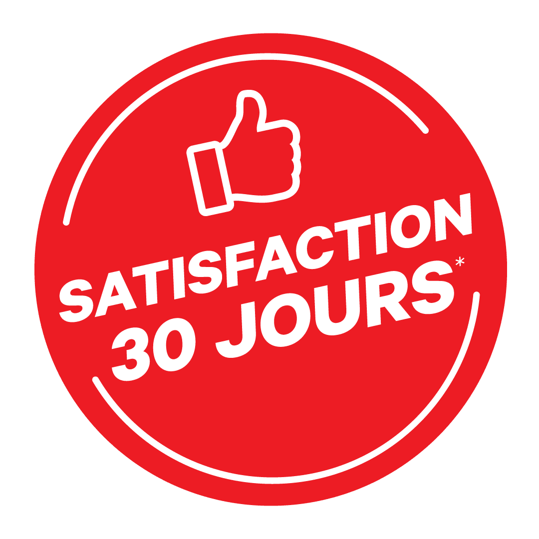 Image d'un pouce vers le haut pour la satisfaction 30 jours