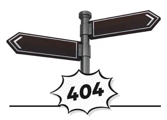 un panneau de direction avec le mot 404