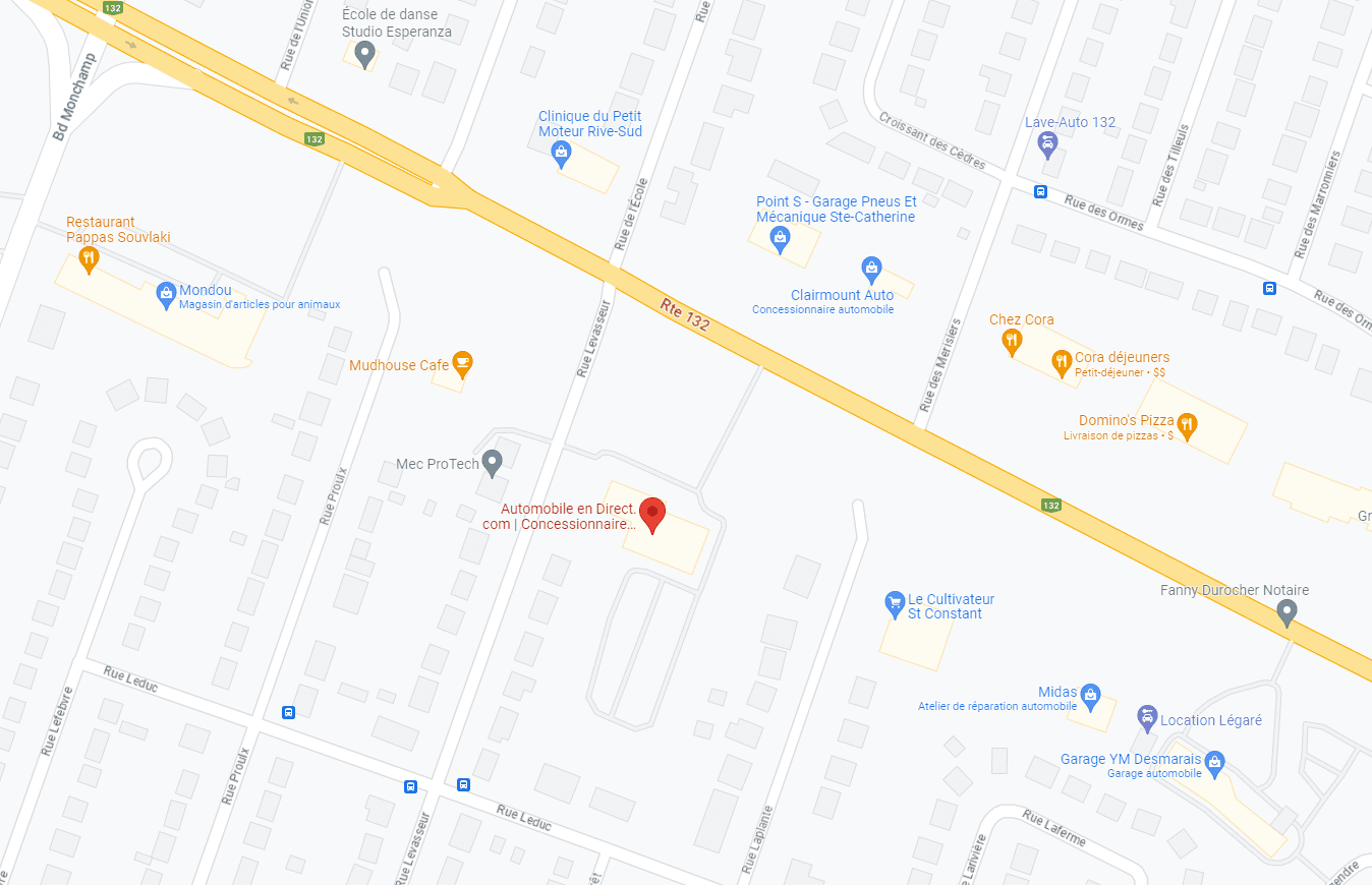 image google maps de la succursale Saint-Constant