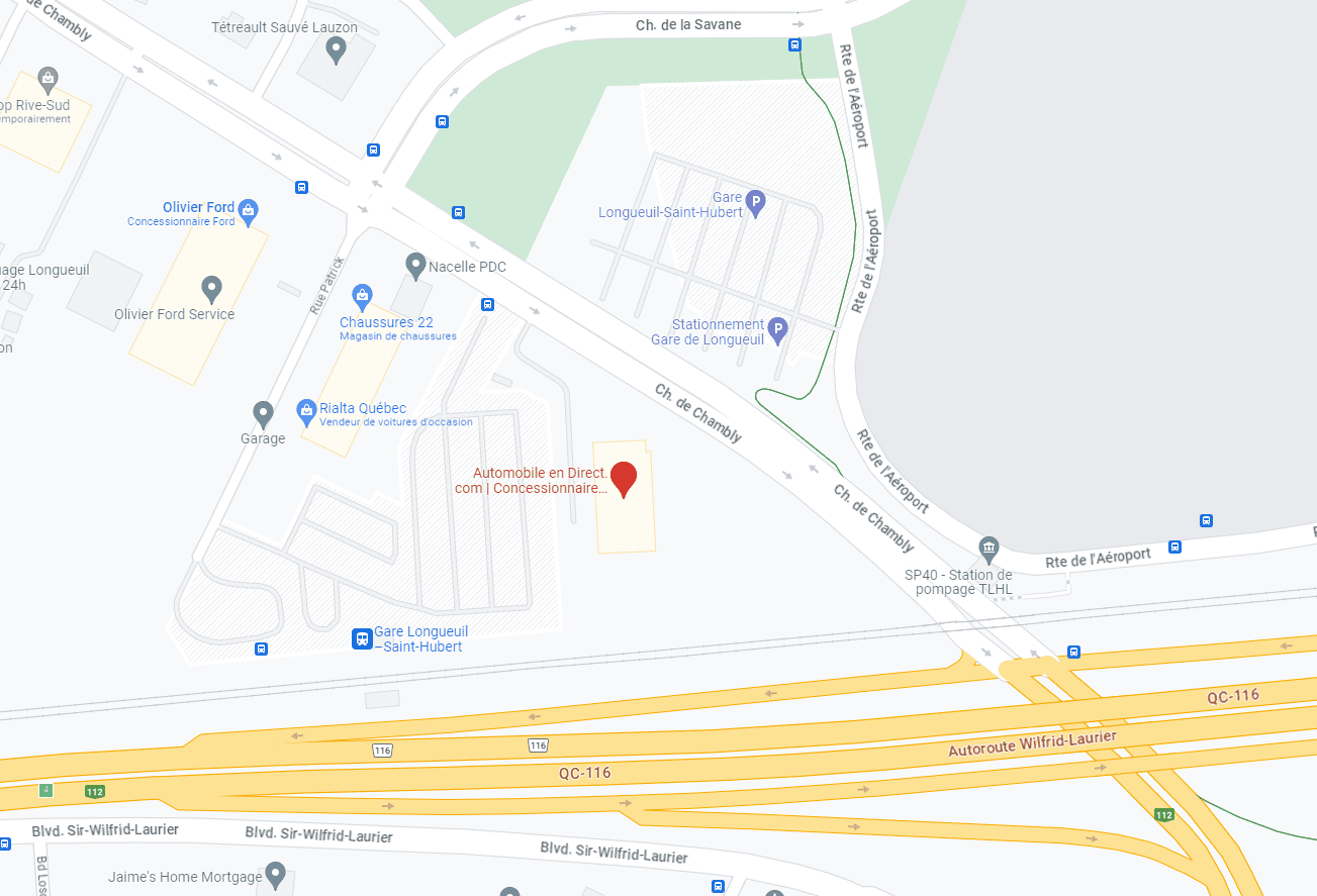 image google maps de la succursale Saint-Hubert